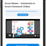 Scrum Master képzési video mobil telefonon